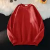 Moletom Huamian Masculino Primavera e Outono 2025 Novo Estilo Coreano Tendência Solto Gola Redonda Cor Pura Manga Longa Camiseta Versátil Top