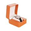 Caja de reloj de cuero sintético con tapa redondeada y puntos, caja para empaquetar joyas, caja para pulseras, caja para guardar relojes de pulsera y joyas, caja para guardar joyas