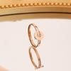 Anillo de Carcasa de Madre Perla Blanca Natural con Letra Redonda de Marca Estilo Japonés y Coreano Anillo de Viento Frío Comida Anillo para Mujeres