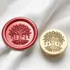 Carimbo de Selo de Cera Vintage Diretamente da Fábrica, Carimbo de Selo de Cera Árvore da Vida, Cabeça de Carimbo de Cobre com Tema de Planta da Floresta para Diário e Selagem de Convites