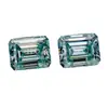 Gema artificial Diamante Mosan azul mar esmeralda piedra desnuda color primario grado VVS con GRA suministro directo de fabricantes una generación de cabello
