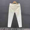 Jeans Brancos Stretch Novos e Tendência Primavera/Verão 2026 para Homens, Corte Slim, Skinny, Elástico, Finos, Calças Casuais Masculinas