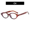 Marco Pequeño de Gafas Ovaladas con Clavo de Arroz Marco de Gafas Intelectuales Nerd Pueden Equipar con Miopía Gafas Planas Marco de Gafas Lisas para Mujer