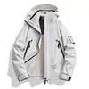Chaqueta cruzada de otoño estilo americano simple para hombre, primavera y otoño, vintage, callejera, versátil, casual, holgada, chaqueta de béisbol