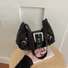 2026 Gran Capacidad Plegada Estilo Nuevo para Verano y Otoño Retro Americano Temperamento de Viaje Estilo Motociclista Bolso de Hombro Individual Bajo el Brazo para Mujer
