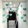 Adornos Colgantes para Puerta Lindos Cortina Pequeña para Puerta Cortina Divisoria Línea de Cortina Colgante Cortina Corazón Femenino Estilo Coreano Corazón Rosa Melocotón Colgante sin Clavos