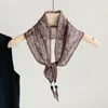 Pañuelo de Seda Retro Versátil Estilo Hong Kong, Pañuelo Triangular de Moda, Accesorios de Alta Gama, Elegantes y Elegantes, Pañuelo Delgado para el Cuello, Multiusos