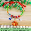 2026 Nuevo Modelo Festival del Bote del Dragón Pulsera de Cuerda Colorida Joyería Aleación Zongzi Bebé Tejido Pareja Pulsera de Hilo de Colores Venta al por Mayor