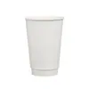 Vasos de Papel con Logo Personalizado para Café para Llevar, Bebidas Calientes y Frías, Resistentes a Altas Temperaturas de una Sola Capa Huecos de Doble Capa Desechables