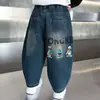 Jeans de Mezclilla con Dibujos Estilo Primavera y Otoño para Niños 2026 Nuevo Otoño Estilo Coreano Pantalones Casuales Geniales para Bebé Pantalones Largos para Niños Pequeños
