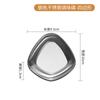Prato de Tempero de Aço Inoxidável 304 com Compartimento Único Prato de Mergulho para Hot Pot Churrasco Coreano Prato de Molho Polygonal Dourado Prato de Tempero