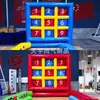 Adereços Divertidos para Eventos Esportivos, Gol de Futebol Inflável, Jogo de Chute a Gol com Nove Quadrantes, Equipamento de Jogo para Atividade de Team Building