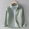 Camisa Casual de Manga Larga Transfronteriza para Hombre, Nuevo Estilo Primavera y Verano, Camisa Blanca de Moda Estilo Japonés para Hombre, Chaqueta de Comercio Exterior