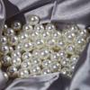 Fábrica en stock cuentas de concha medio agujero perla cuentas beige 4-14 mm perla de imitación joyería collar accesorios de ropa