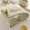 Funda de edredón de gasa arrugada lavada al agua Clase A Verano Fresco Edredón de verano doble Edredón para siesta en dormitorio Edredón para aire acondicionado Edredón de promoción de ventas para eventos