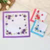 Pañuelo de Algodón Puro para Mujer de 28 cm, Pañuelo Estampado de Algodón Grueso Clásico Antiguo, Pañuelo Absorbente de Algodón para Secar el Sudor, Pañuelo Cuadrado