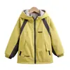 Chaqueta Reversible para Niños 2026 Otoño/Invierno Nueva Chaqueta con Cremallera Forrada de Polar para Niños Mayores Sudadera con Capucha de Dibujos Animados Resistente al Viento