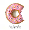 Balões Metalizados Fofos com Tema de Comida, Balões Metalizados de Rosquinha, Sorvete e Pipoca, Decoração de Fundo para Festa de Aniversário Infantil, Adereços para Cabine de Fotos para Festa com Tema Doce