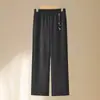 Jeans Mom Reto Novo Estiloso para Primavera e Outono para Mulheres Acima de 50 Anos, Meia-idade e Idosas, Calça Reto Solta Versátil