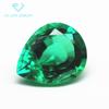 Columbia Material Pera con Forma de Cría Abuela Tesoro Verde Piedra Desnuda Forma de Gota Cría de Laboratorio Esmeralda Regenerada