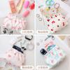 Bolsa para guardar labiales de mujer portátil de cierre automático con resorte estampado bolsa de cosméticos mini monedero para llaves y monedas