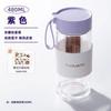 Fuguang Taza de Vidrio Portátil de Bolsillo Taza de Agua para Mujeres Taza de Café Taza de Desayuno con Escala Taza Práctica con Texto Impreso Venta al por Mayor