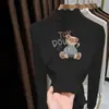 Blusa Térmica Versátil de Manga Longa com Fleece Escovado para Meninas com Gola Meio-Alta Franzida Chegada Nova Outono/Inverno 2026