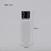 Botellas de Plástico Transparentes con Tapa abatible en stock 30 50 100ml Flexibles para Loción Cosmética Botellas Dispensadoras con Tapa de Mariposa