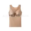 Chaleco de Seda de Hielo de Satén Antibacteriano 10A Verano con Encaje Copa Fija Simple Ropa Interior para Mujeres Anti-Exposición