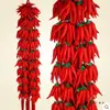 Cadena de Pimientos Rojos Recubierta de Terciopelo para Cocina, Mudanza, Sala de Estar, Tienda, Inauguración de Casa, Decoración de Año Nuevo, Estilo Nuevo