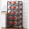 Estante de Almacenamiento de Panal para el Hogar, Cesta de Verduras de Múltiples Niveles de Pie, Carrito Móvil de Almacenamiento para Cocina, Estante de Almacenamiento para Baño del Hogar