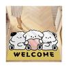 Alfombra de Entrada para Piso con Dibujos Animados de Perro Lindo para Hogar, Cortable, Antideslizante, Felpudo para Pasillo, Puerta, Resistente al Desgaste, Alfombra de Piso de Bucle de Seda