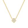 Prata Esterlina S925 Colar Mini de Flor de Quatro Folhas da Sorte Pulseira Conjunto de Joias Mulheres Estilo Francês Elegante Luxo Leve Doce Presente