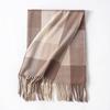 Cachecol quadriculado Morandi da Amazon outono novo cachecol de cashmere feminino xale fresco doce cachecol quente