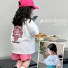 Camisetas de Verano de Algodón Blanco de Manga Corta para Niñas 2025 Nuevas Camisetas de Verano de Media Manga para Bebés Niñas Ropa de Verano para Niños