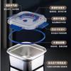 Caixa de armazenamento de aço inoxidável com isolamento térmico selada lancheira caixa de armazenamento de geladeira caixa de armazenamento de cozinha caixa de amostra refrigerada portátil