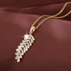 Collar Hoja Nueva Tendencia Versátil Más Vendido Diseño de Nicho Colgante de Alta Gama Estilo Bosque Collar Artístico Al por Mayor