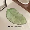 Alfombra de Baño Estilo Ins Transfronteriza de Plantas Verdes, Alfombra Absorbente para Piso de Baño, Felpudo Irregular para Puerta del Hogar, Alfombra de Diatomeas