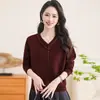 Colección Otoño/Invierno 2026 transfronteriza: suéter tejido elegante y casual de corte holgado con mangas largas, perfecto para mamás