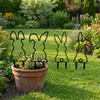Novos Espetos de Jardim Silhueta de Coelho de Metal Fofo Transfronteiriços - Conjunto de 4 Peças para Decoração de Gramado Externo