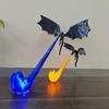Producto Nuevo Transfronterizo Dragón con Llama Impreso en 3D Rincón de Libros Decoración para Estantería Adorno