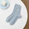Calcetines Lindos de Dibujos Animados para Mujer, Calcetines de Media Pantorrilla Estampados de Animales Estilo Pastoral Artístico, Calcetines Holgados de Primavera y Otoño, Calcetines Absorbentes de Sudor para Mujer, Estilo Coreano