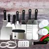 Herramientas Multifuncionales de Acero Inoxidable para Teppanyaki, para Cocina de Barbacoa al Aire Libre, Espátula para Freír Bistecs, Venta Directa del Fabricante