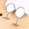 Espejo Redondo de Escritorio para Maquillaje 1:Espejo de Maquillaje Doble Cara con Aumento de 2x Espejo Metálico de Escritorio Espejo Pequeño Estilo Princesa Europea para Dormitorio