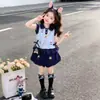 Traje de Manga Corta para Niña Verano Disfraz de Conejo Policía Infantil 2026 Nuevo Elegante Conjunto de Dos Piezas Veraniego con Pantalones Florales