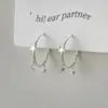 Pendientes Grandes de Estrella para Mujer, Diseño de Nicho, Pendientes Redondos Nuevos de Gama Alta, Pendientes de Aguja de Plata, Pendientes