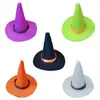 Chapéu de Bruxa de Feltro de Halloween Transfronteiriço Mini Chapéu para Garrafa de Vinho Festa de Feriado Decorações de Atmosfera de Festa