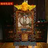 Pintura Decorativa Thangka de Xizang Sala de Buda Servir Mil Manos y Mil Ojos Gran Paraguas Blanco Buda Thangka Retrato de Buda Pintura Colgante