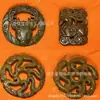 Pingente de Cabeça de Veado Vazado em Jade Natural, Ornamento de Dragão em Jade, Pingente com Padrão de Cobra, Acessório de Cintura para Hanfu, Ornamento para Pendurar no Carro em Jade Atacado