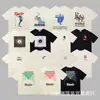 Colección de Camisetas de Manga Corta RHUDE Versión Alta Transfronteriza Vintage Americano Marlboro Streetwear Casual Holgadas para Pareja Cuello Redondo